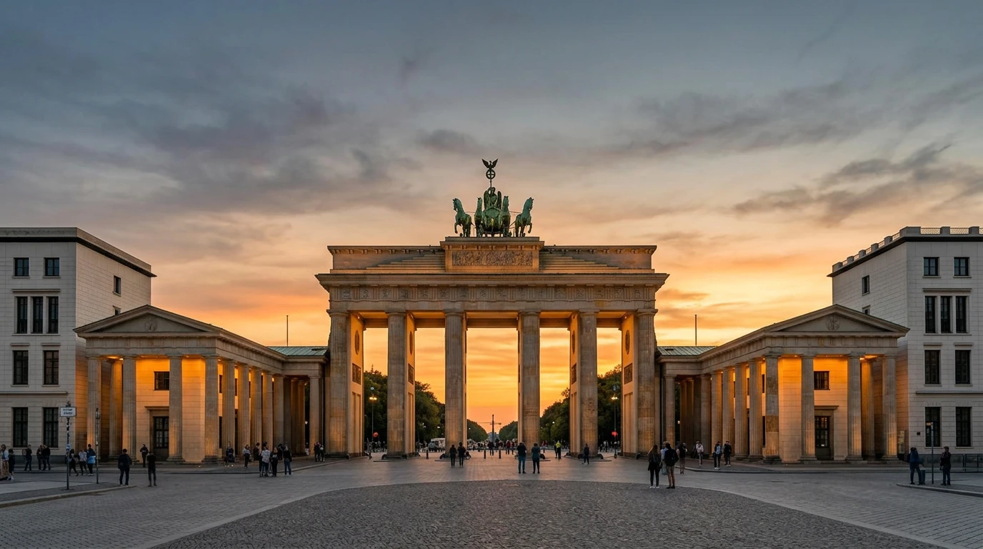 Immobilienmakler Berlin – Brandenburger Tor in der Abenddämmerung